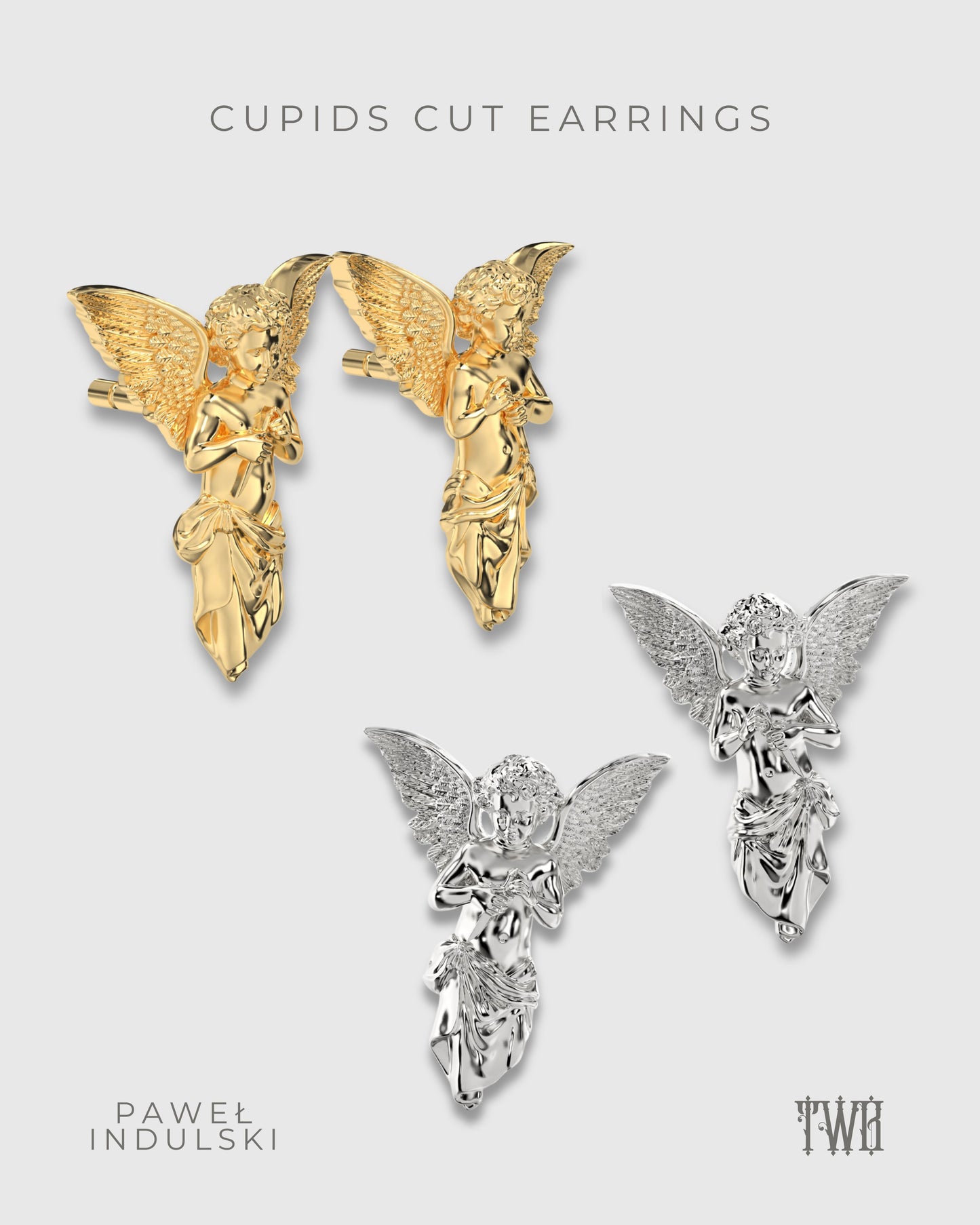 Cupid's Cut Stud Earrings