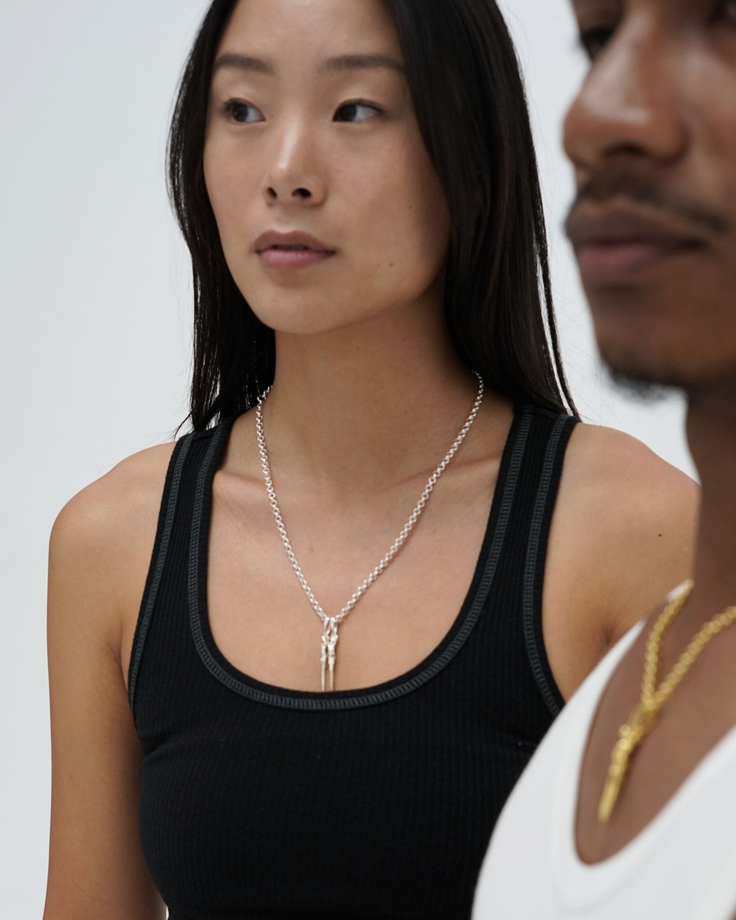 Twin Blade Pendant with Chain