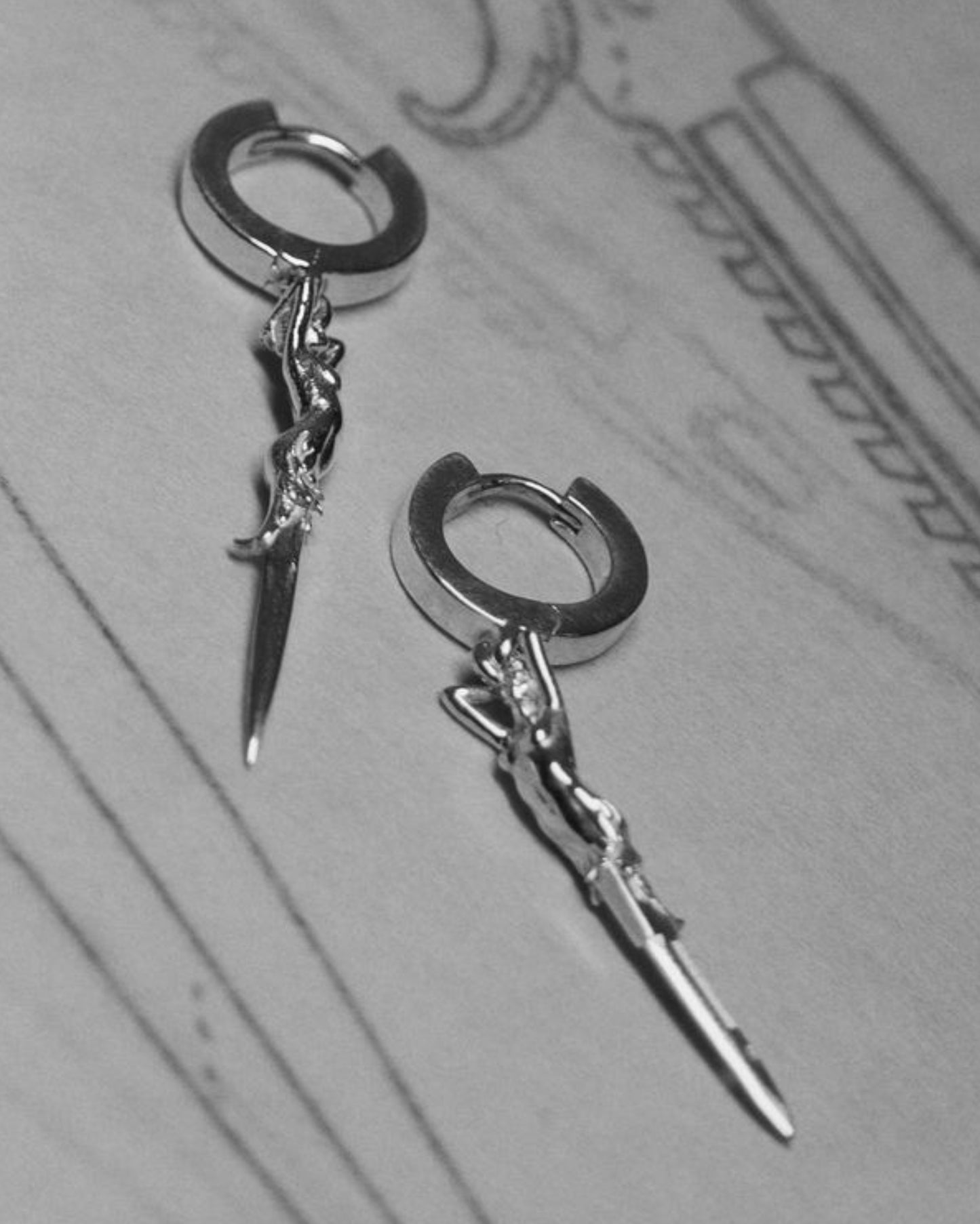 Twin Blade Earrings