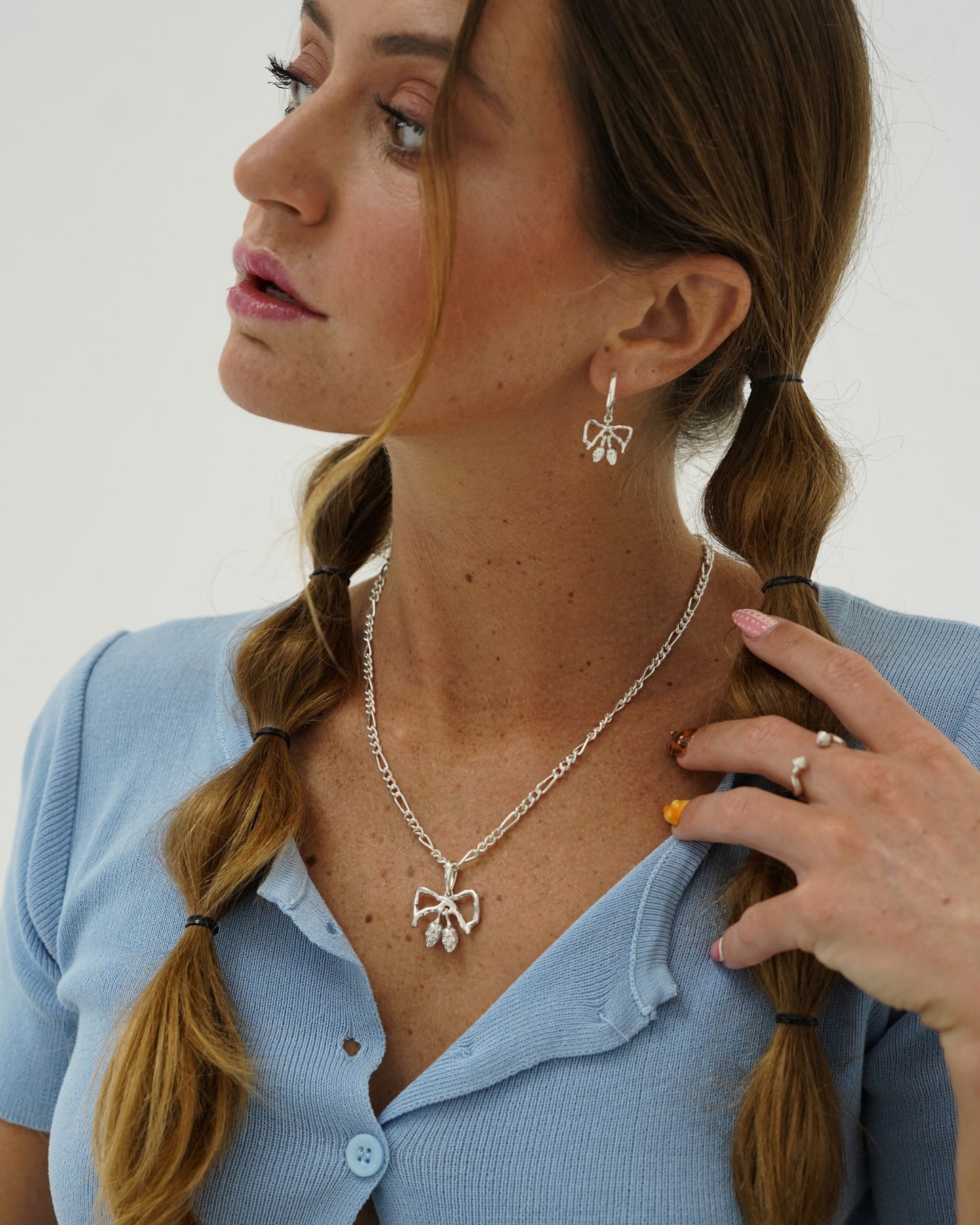 Sweet Skull Pendant & Figaro chain
