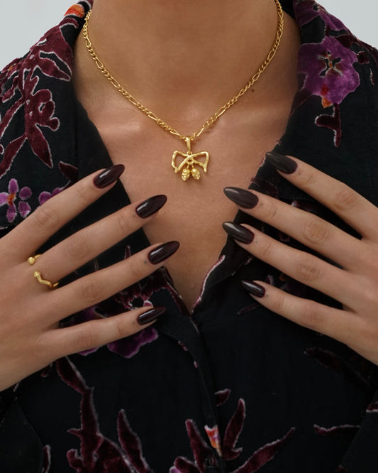 Sweet Skull Pendant & Figaro chain